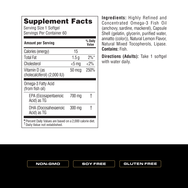 SPOKEN SPOKEN High EPA Fish Oil + D Vitamin