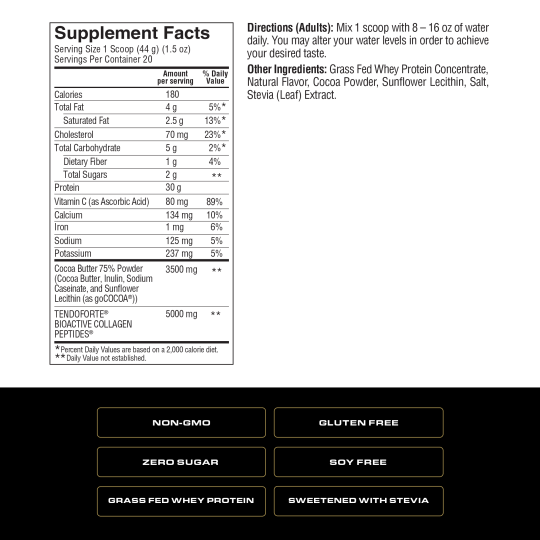 SPOKEN - Grass Fed Whey Protein Čokoládový (880 g) SPOKEN - Grass Fed Whey Protein Čokoládový (880 g)