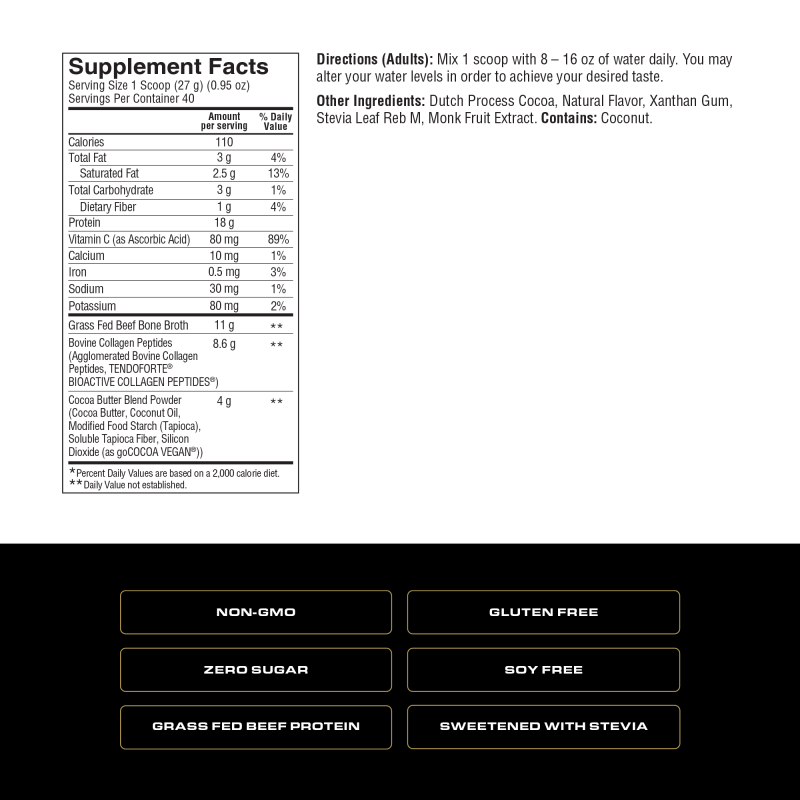 SPOKEN - Grass Fed Beef Protein Čokoládový (1080 g)