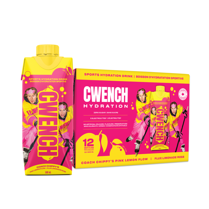 Sportovní nápoj CWENCH RTD Sports Drink / Coach Chippy's Pink Lemon Flow - 0,5l