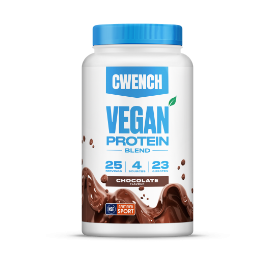 CWENCH Vegan Protein Blend Chocolate - proteinový nápoj na rostlinné bázi Čokoládový (850g)